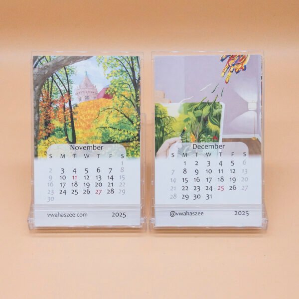 Bulk Savings 10-pack: 2025 Desktop Calendar - Business Card Size - Image 7