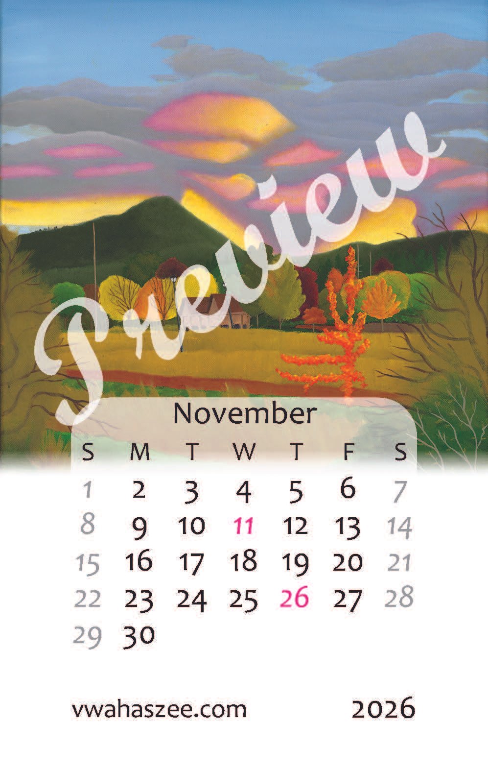 2026 Desktop Calendar - Business Card Size - Image 14